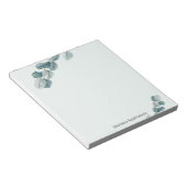 elegante waterverf eucalyptusbladeren groen notitieblok (Schuin)