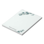 elegante waterverf eucalyptusbladeren groen notitieblok (Linkerzijde)