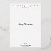 Elegante Waterverf Evangelie van Johannes Bijbel K Folie Feestdagenkaart (Achterkant)