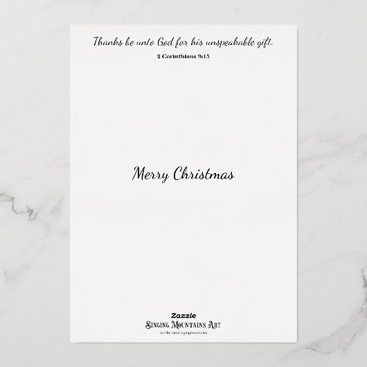 Elegante Waterverf Evangelie van Johannes Bijbel K Folie Feestdagenkaart (Achterkant)