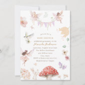 Elegante Waterverf Fairy Wildflower Garden Baby Kaart (Voorkant)