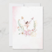 Elegante Waterverf Fairy wordt twee jaar Kaart (Achterkant)