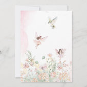 Elegante Waterverf Fairy wordt vijf jaar Kaart (Achterkant)