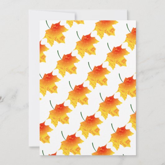 Elegante Waterverf Fall laat Boho 30ste verjaardag Kaart (Achterkant)