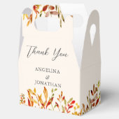 Elegante Waterverf Fall verlaat herfstbruiloft Bedankdoosjes (Geopend)