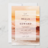 Elegante Waterverf Fall Wedding Bohemian Kaart (Voorkant)