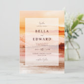 Elegante Waterverf Fall Wedding Bohemian Kaart (Staand voorkant)