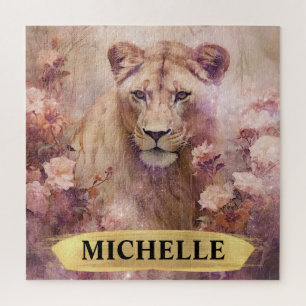 Elegante waterverf fantasie sterren leeuwin legpuzzel