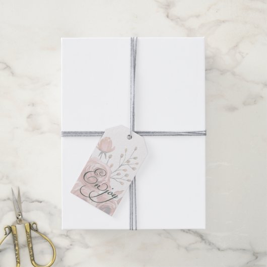 Elegante Waterverf Favor Tag Cadeaulabel (Met Touw)