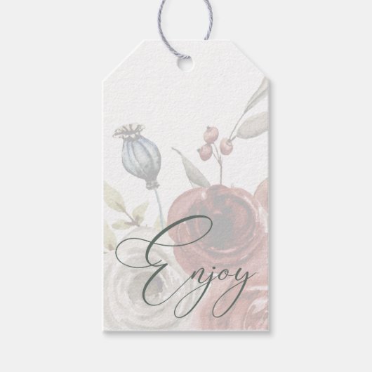 Elegante Waterverf Favor Tag Cadeaulabel (Voorkant)