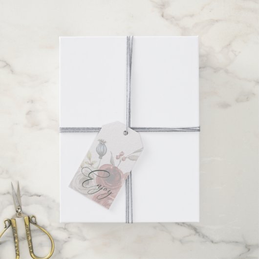 Elegante Waterverf Favor Tag Cadeaulabel (Met Touw)