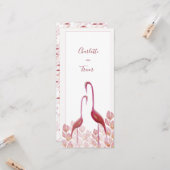 Elegante Waterverf flamingo's, gouden en roze Kaar Kaart (Voorkant / Achterkant in situ)