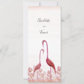 Elegante Waterverf Flamingo's in Pink Sunset Kaart (Voorkant)