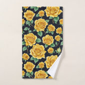 Elegante Waterverf Flora Yellow Roses Pattern Bad Handdoek (Handdoek)