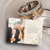 Elegante Waterverf Floral bruiloft foto Bedankkaart