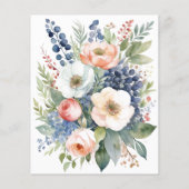 Elegante Waterverf Floral Business Flyer (Achterkant)