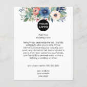 Elegante Waterverf Floral Business Flyer (Voorkant)