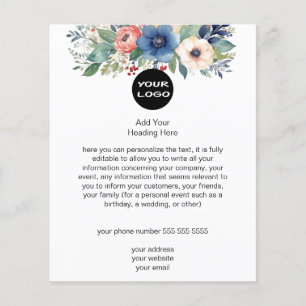 Elegante Waterverf Floral Business Flyer