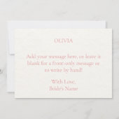 Elegante Waterverf Floral Chic bruidsmeisje voorst Kaart (Achterkant)