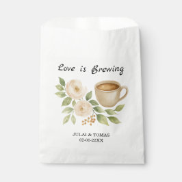 Elegante Waterverf Floral Coffee Vrijgezellenfeest Bedankzakje