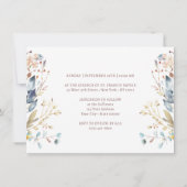 Elegante Waterverf Floral Crest bevestiging Kaart (Achterkant)