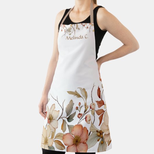 Elegante  Waterverf Floral Design Schort (Insitu)