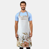 Elegante  Waterverf Floral Design Schort (Gedragen)