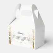 Elegante Waterverf Floral Heart Arch Wedding Bedankdoosjes (Achterkant)