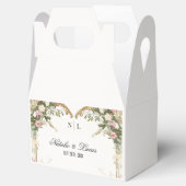 Elegante Waterverf Floral Heart Arch Wedding Bedankdoosjes (Geopend)