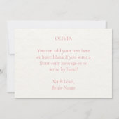 Elegante Waterverf Floral Maid of Honor Voorstel Kaart (Achterkant)