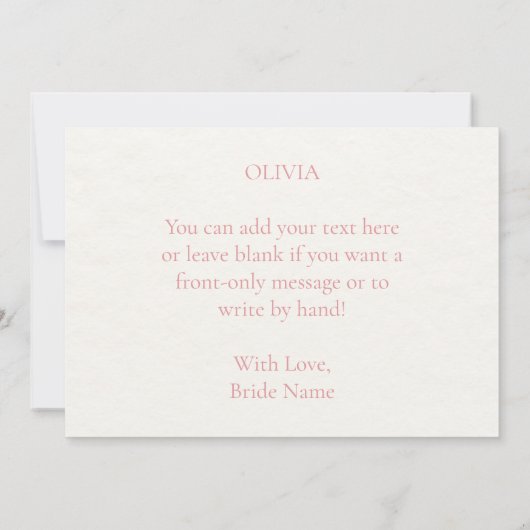 Elegante Waterverf Floral Maid of Honor Voorstel Kaart (Achterkant)