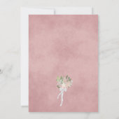 Elegante Waterverf Floral Mauve Pink Boho Bruiloft Kaart (Achterkant)