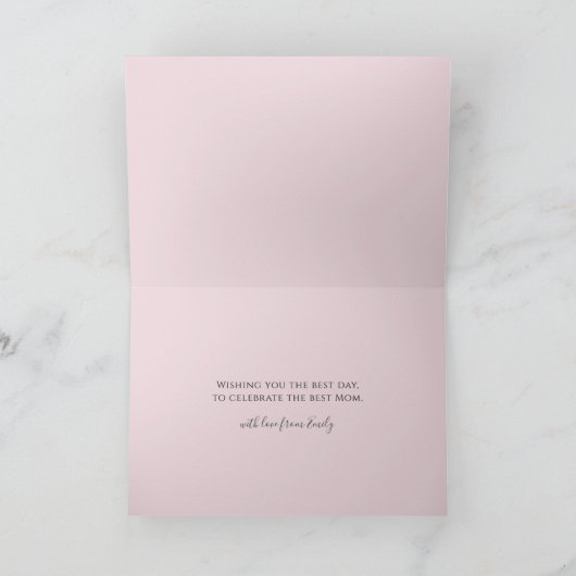 Elegante Waterverf Floral Moederdag Kaart (Binnen)