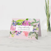 Elegante Waterverf Floral Moederdag Kaart (Voorkant)