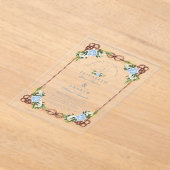 Elegante Waterverf Floral Nautische bruiloft Acryl Uitnodigingen (Laagn)