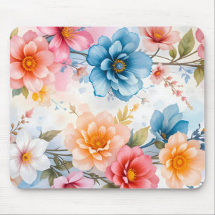 Elegante Waterverf Floral Patten ontwerp Muismat