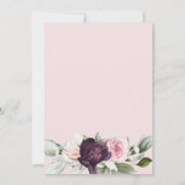 Elegante Waterverf Floral Roze 60ste verjaardag Kaart (Achterkant)