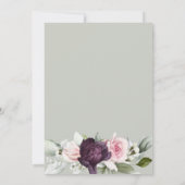 Elegante Waterverf Floral Sage 70ste verjaardag Kaart (Achterkant)