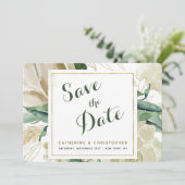 Elegante Waterverf Floral Save The Date Kaart (Staand voorkant)