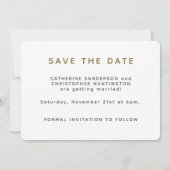 Elegante Waterverf Floral Save The Date Kaart (Achterkant)