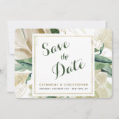 Elegante Waterverf Floral Save The Date Kaart (Voorkant)