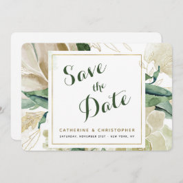 Elegante Waterverf Floral Save The Date Kaart