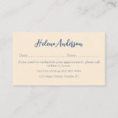 Elegante Waterverf Floral Vrouwelijke Afspraak Visitekaartje (Achterkant)