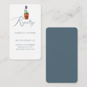 Elegante Waterverf Floral Wedding Registry Informatiekaartje (Voorkant / Achterkant)