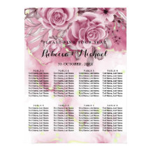 elegante waterverf-florale zitplaatsen