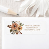 Elegante Waterverf Flower Return Address Label (Insitu)