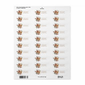 Elegante Waterverf Flower Return Address Label (Full Sheet)