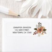 Elegante Waterverf Flower Return Address Label (Insitu)