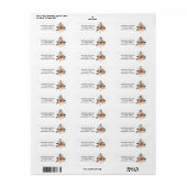 Elegante Waterverf Flower Return Address Label (Full Sheet)