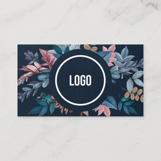 Elegante Waterverf Flowers Custom Social Media Visitekaartje (Achterkant)